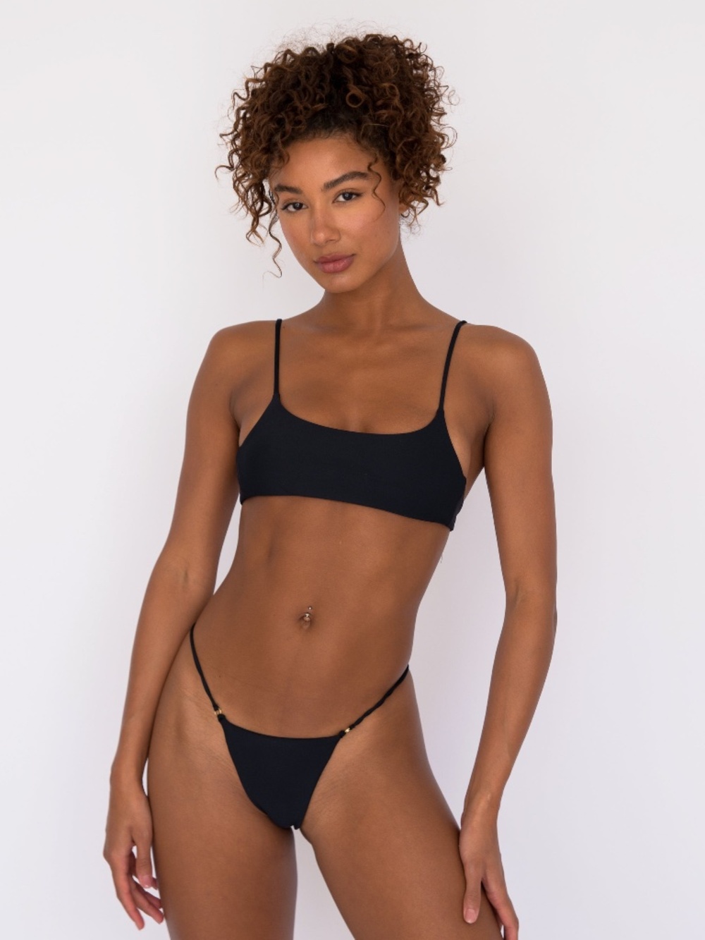 Skatie Maddie black bikini top NWT women's small